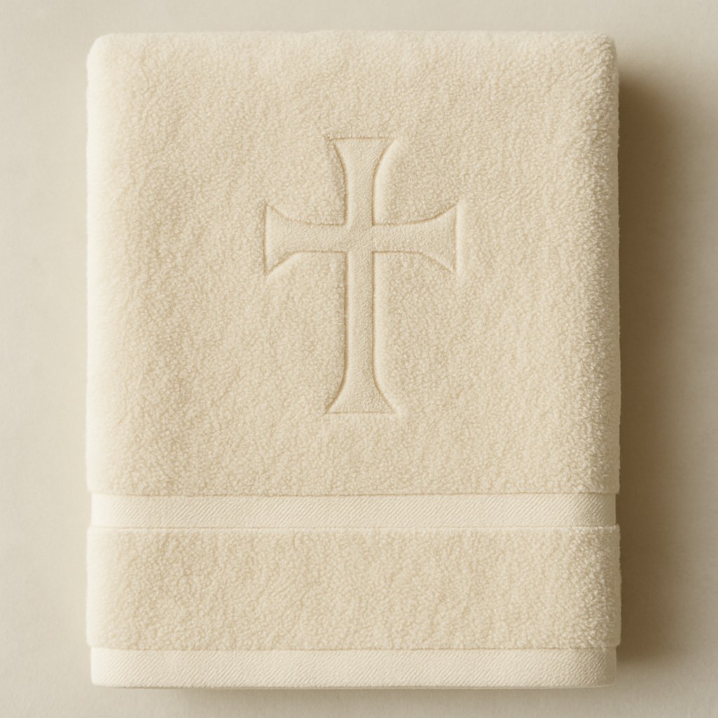 Bed & Bath — Embossed Cross Bath Towel