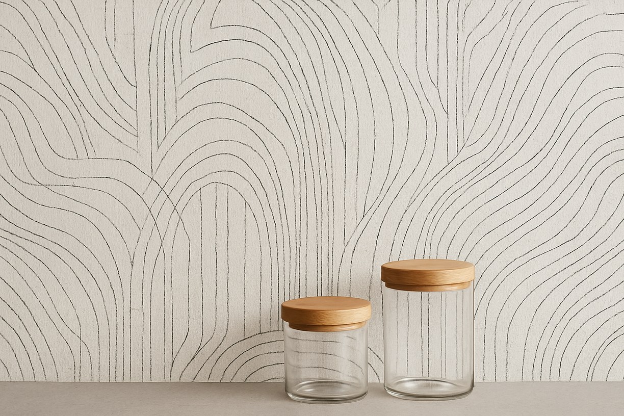 Decor — Wood Lid Glass Canisters