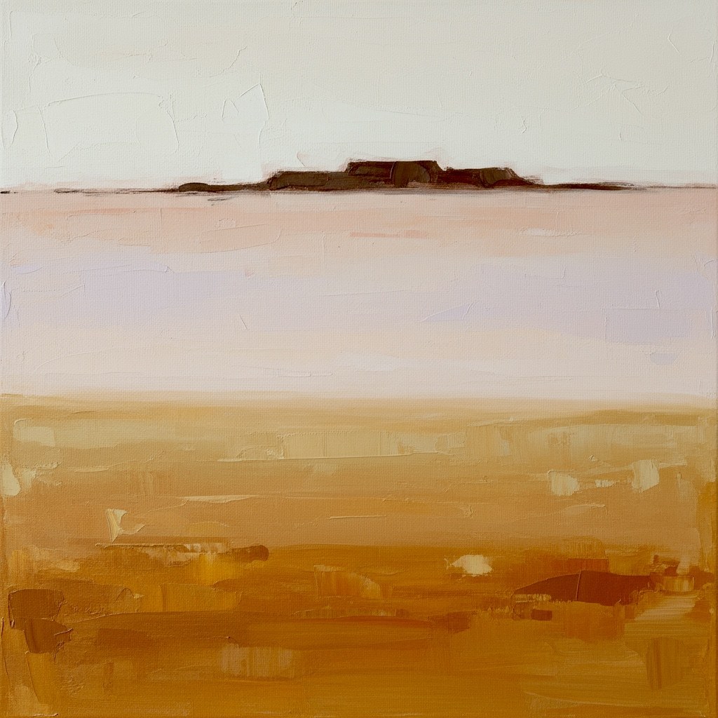Decor — Abstract Desert Horizon Painting