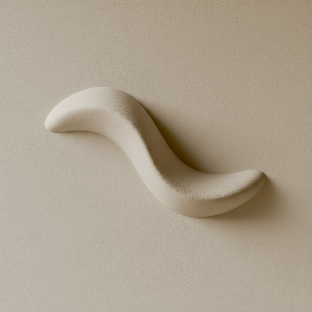 Decor — Curved Plaster Wall Sculpture