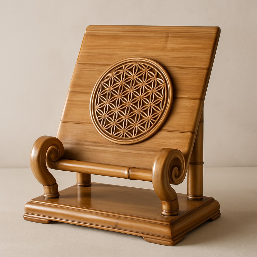 Decor — Carved Bamboo Book Stand