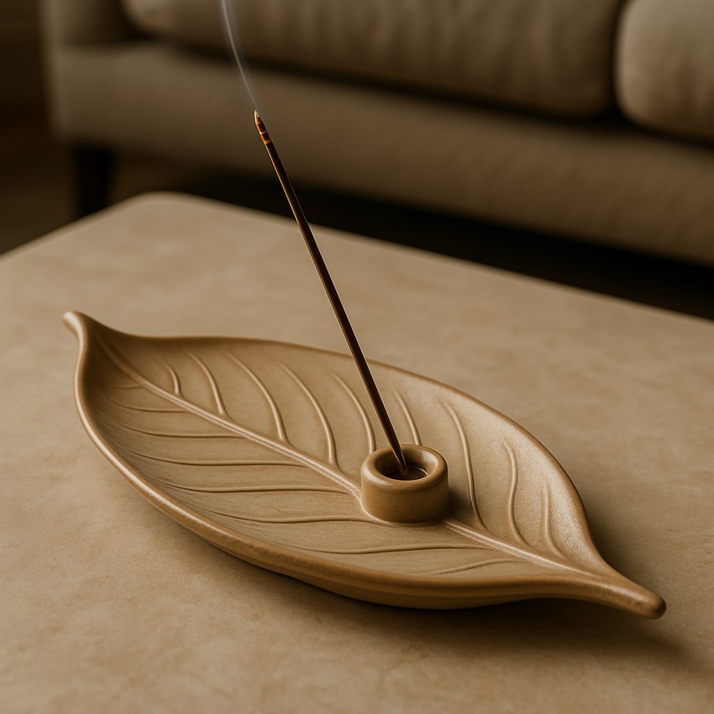 Decor — Ceramic Leaf Incense Holder