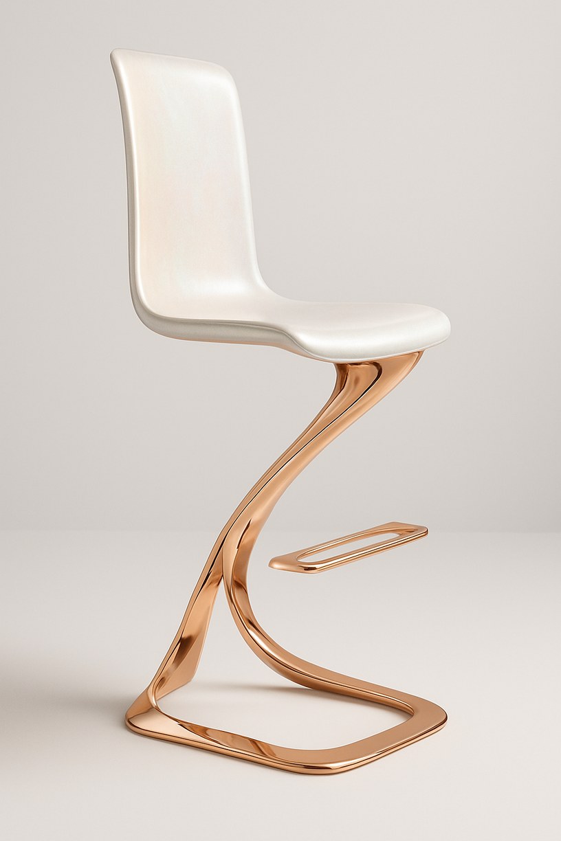 Furniture — Modern Sculptural Bar Stool