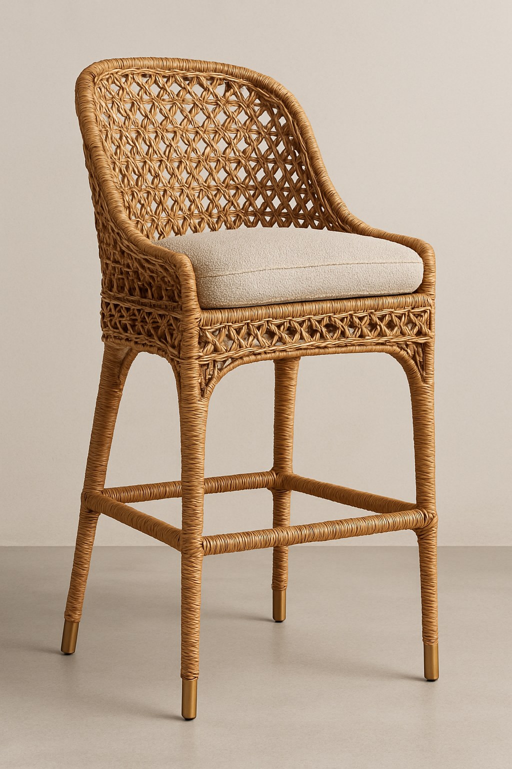 Furniture — Woven Rattan Counter Stool