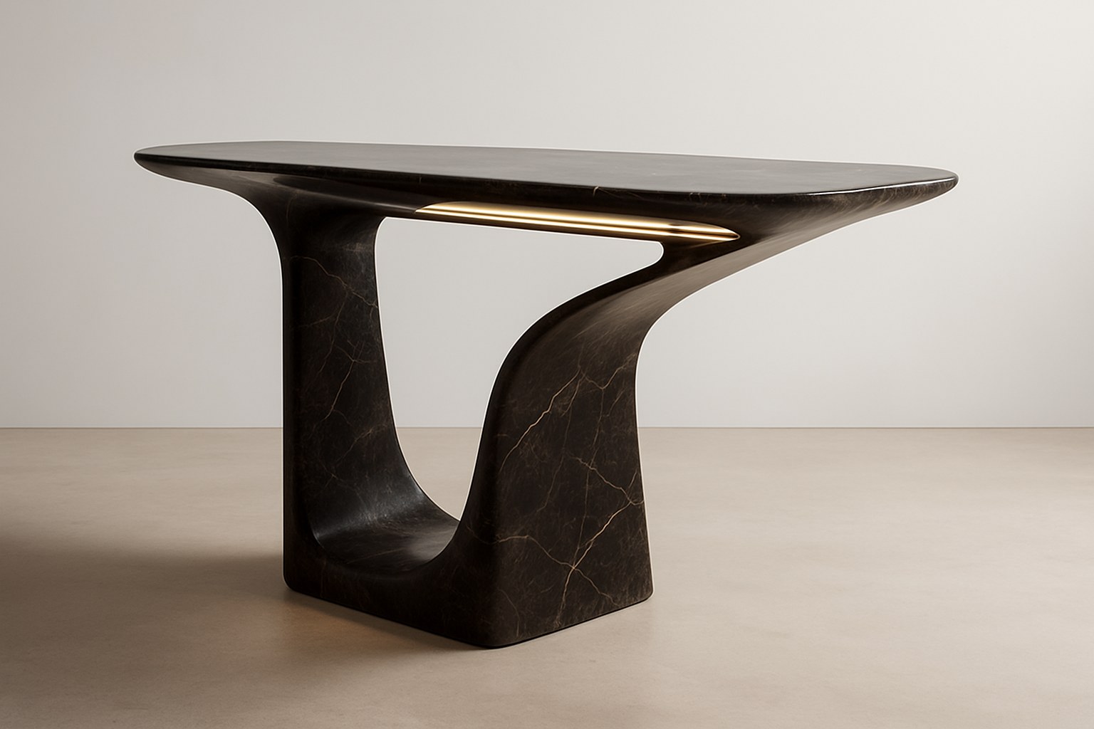 Furniture — Sculptural Marble Console Table