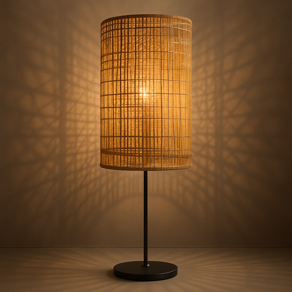 Lighting — Woven Cylinder Table Lamp