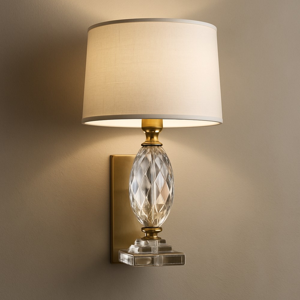Lighting — Faceted Crystal Wall Sconce