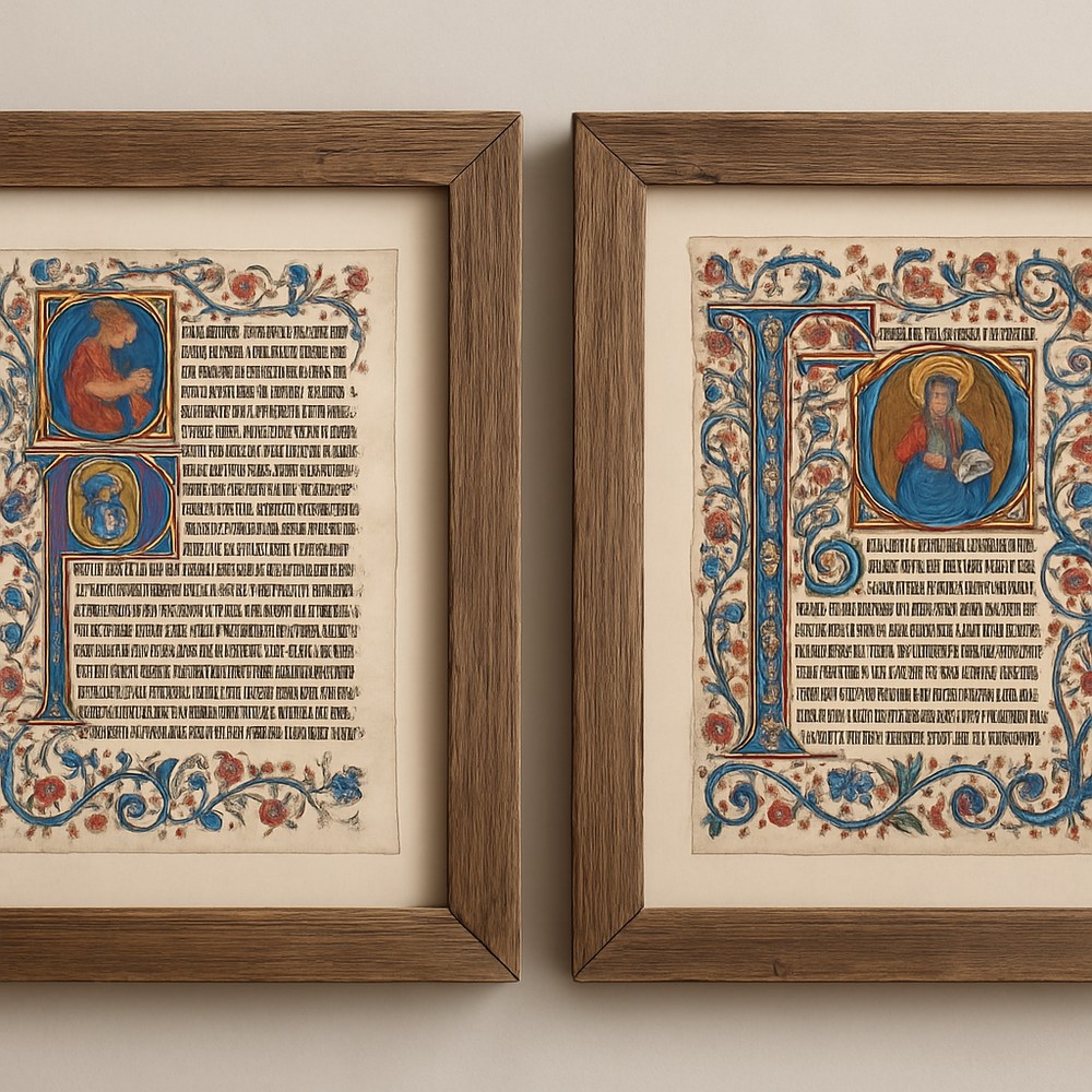 Lighting — Framed Manuscript Wall Art