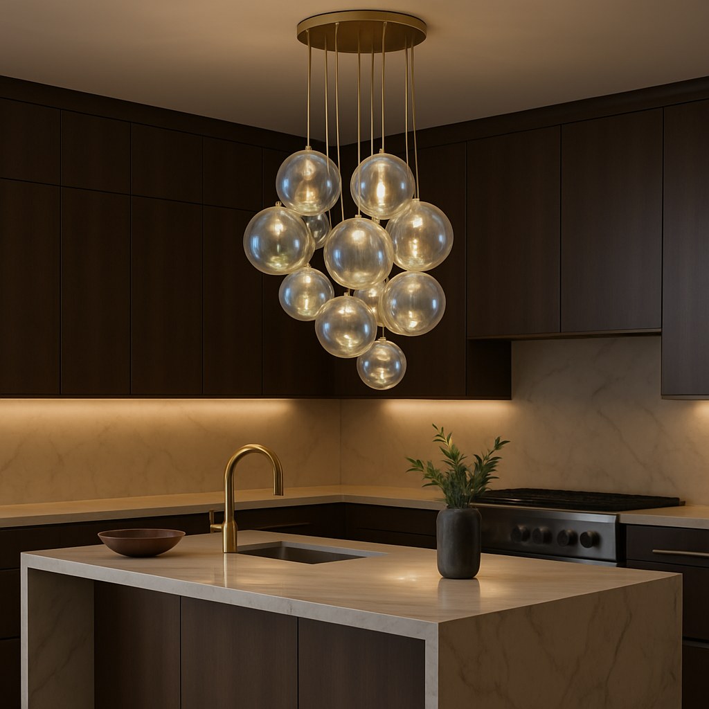 Lighting — Glass Globe Cluster Chandelier