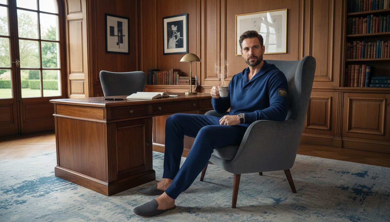 Loungewear — Navy Knit Loungewear Set