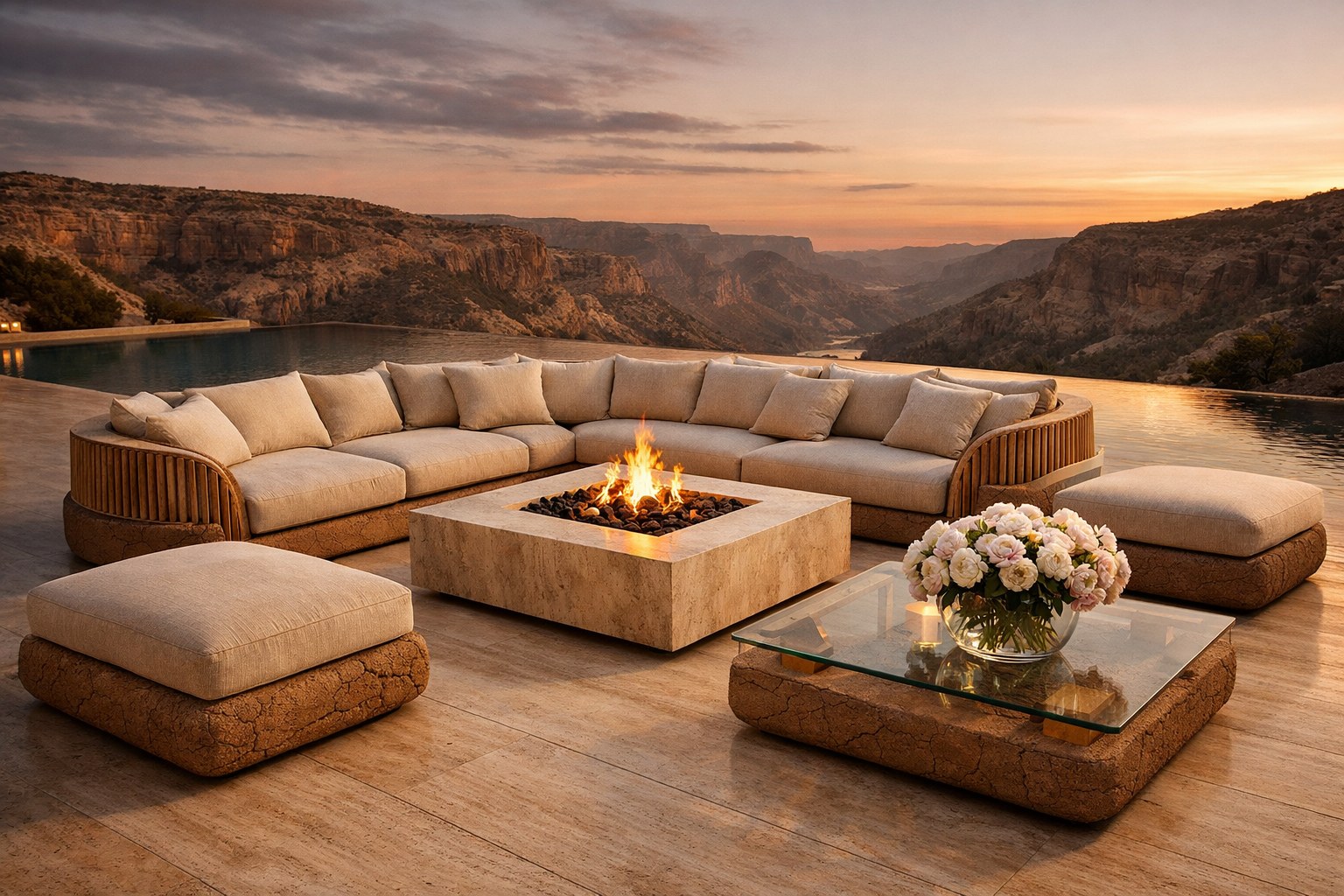 Outdoor — Curved Outdoor Sectional Lounge