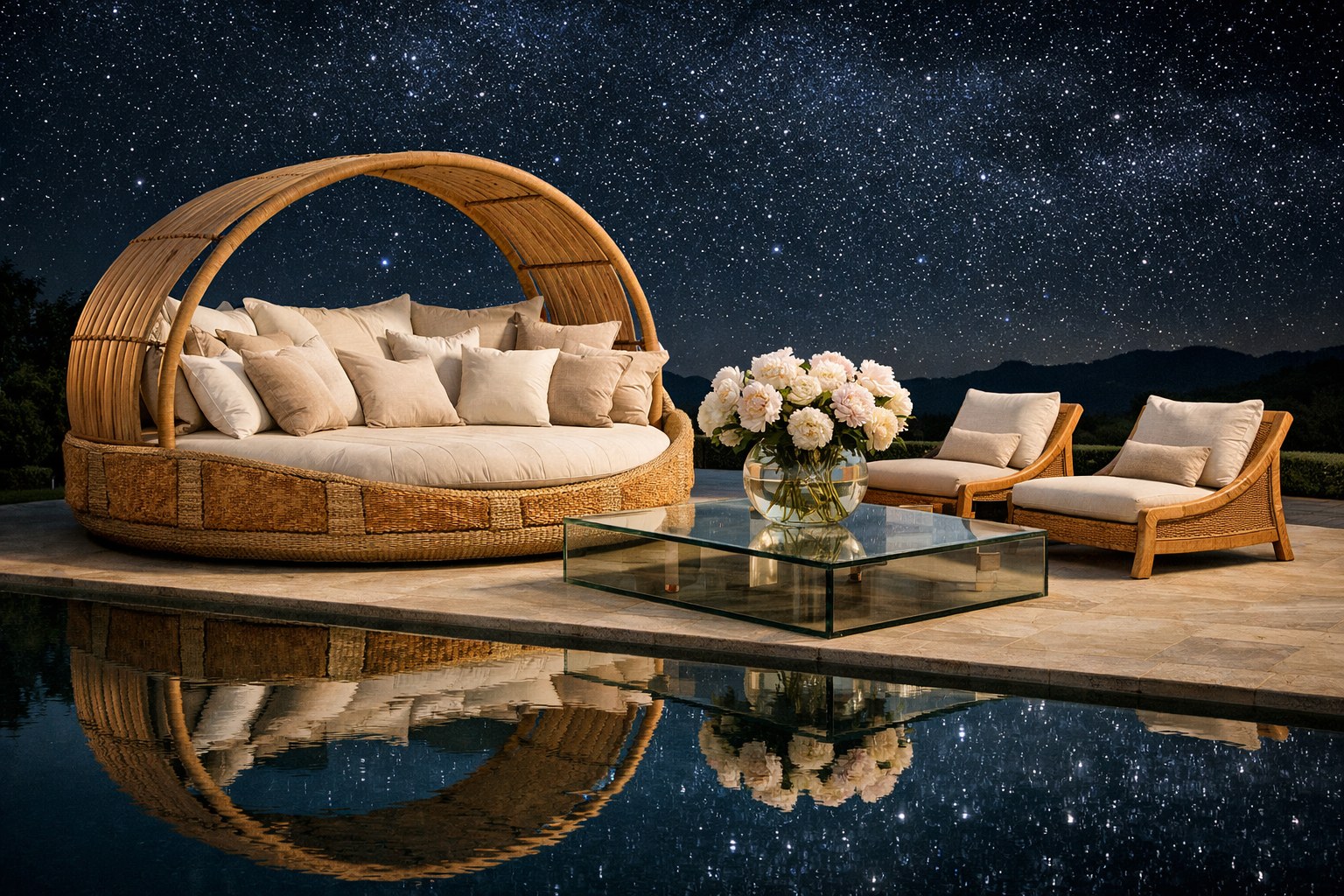 Outdoor — Woven Outdoor Canopy Daybed