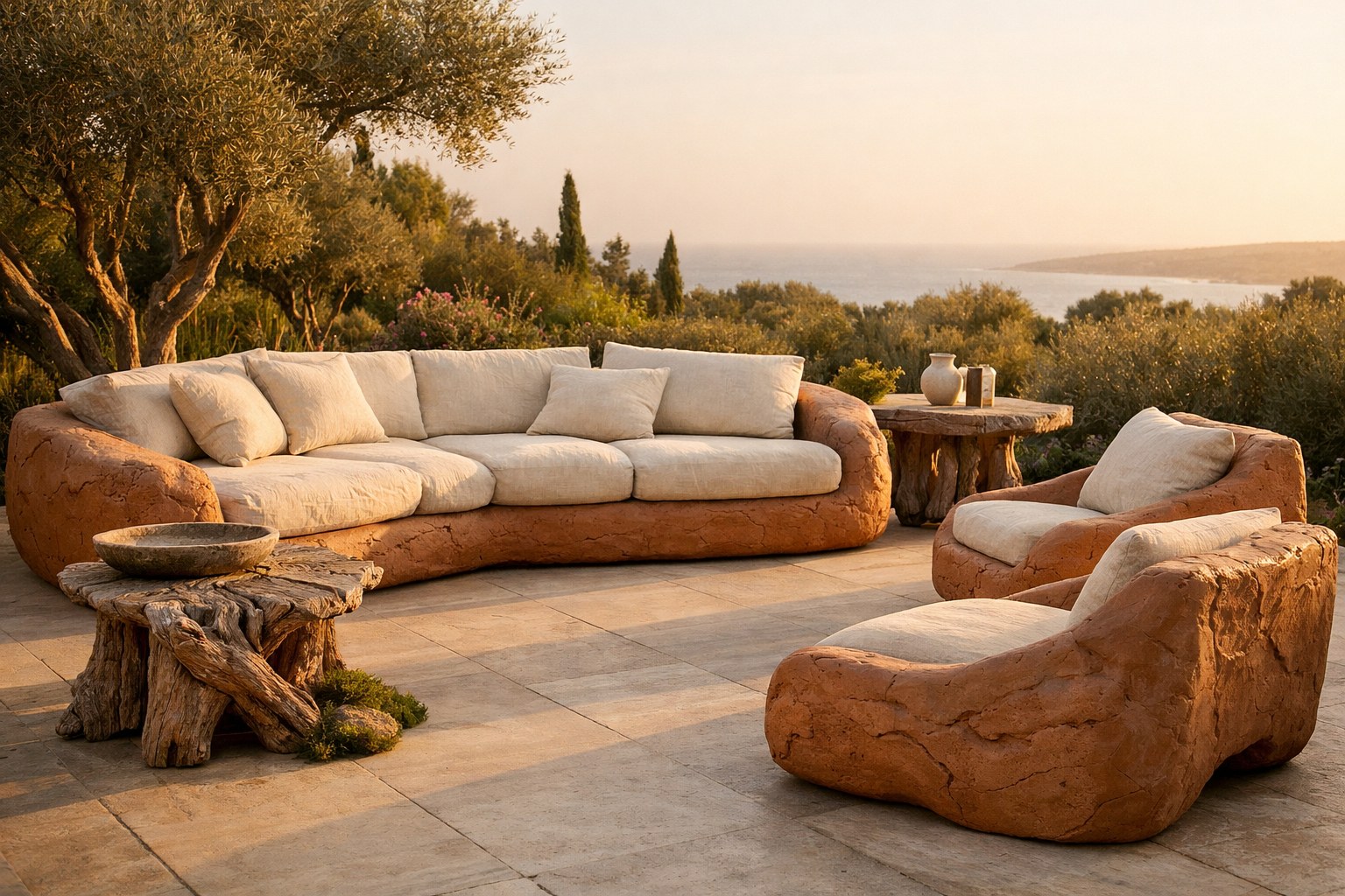 Outdoor — Sculptural Outdoor Living Set