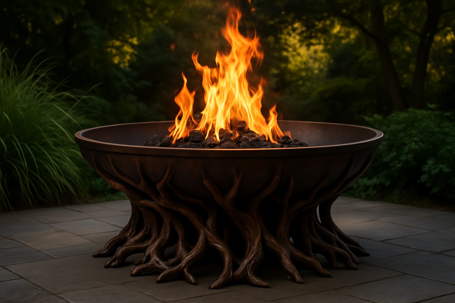 Outdoor — Tree Root Fire Pit