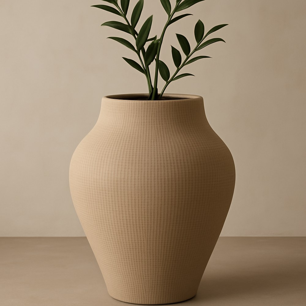 Outdoor — Textured Ceramic Urn Vase