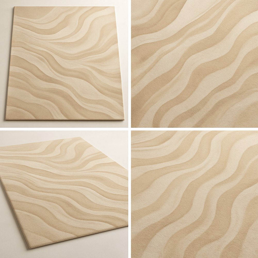 Rugs — Neutral Wavy Pattern Rug
