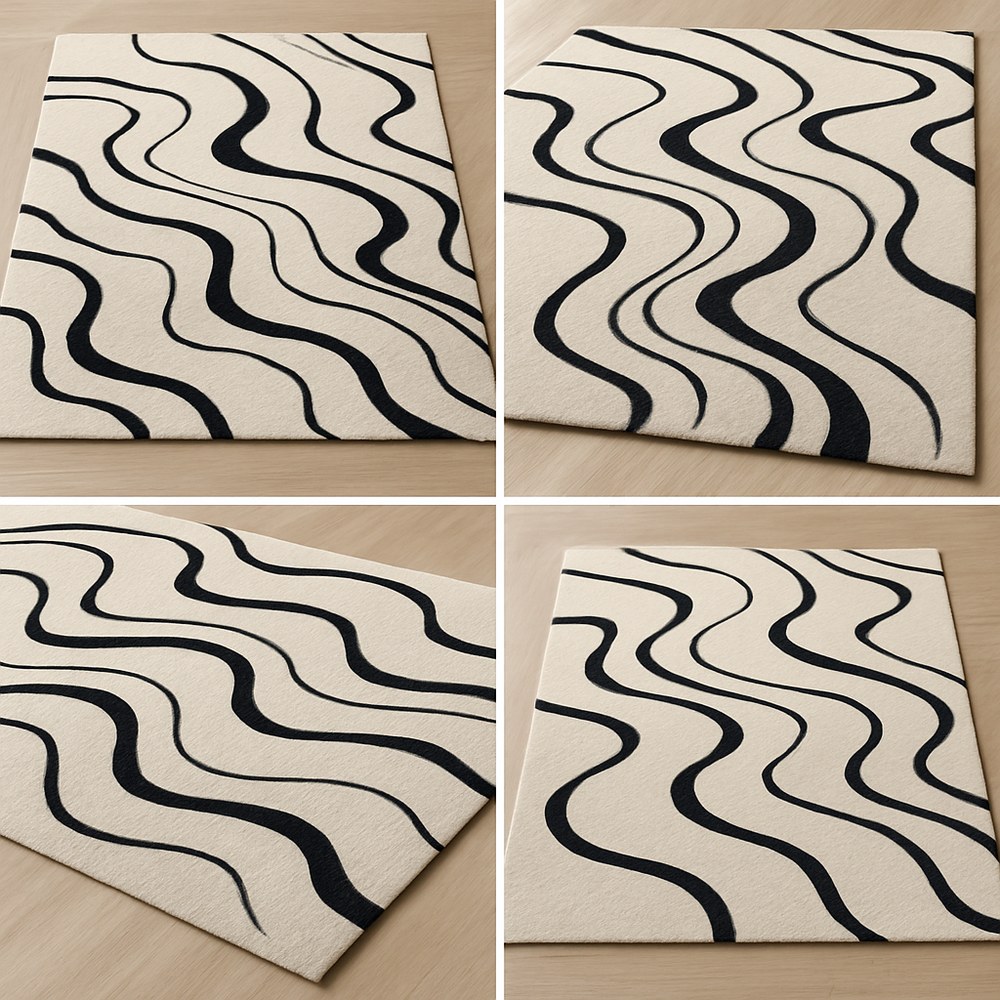 Rugs — Abstract Wavy Line Rug