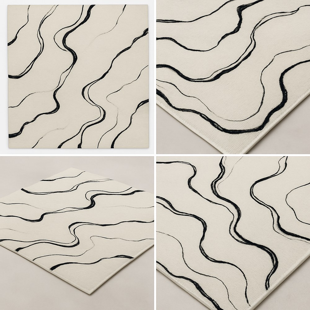 Rugs — Abstract Wavy Line Rug