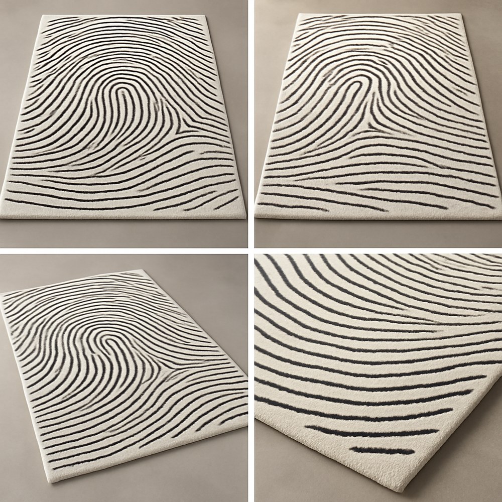 Rugs — Fingerprint Pattern Area Rug