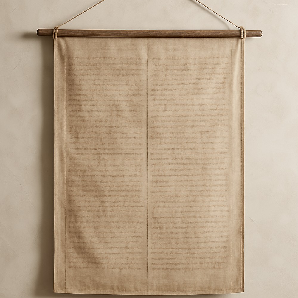 Textiles — Linen Script Wall Hanging