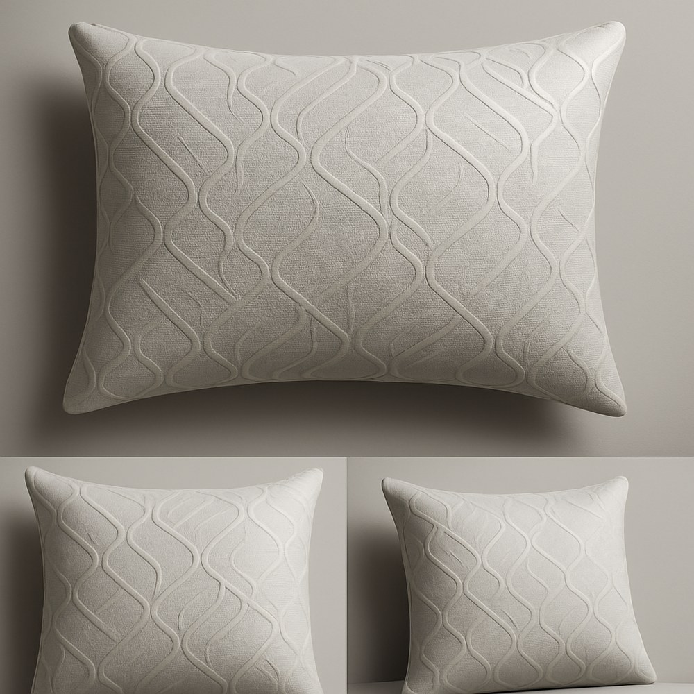 Textiles — Embossed Wave Throw Pillow