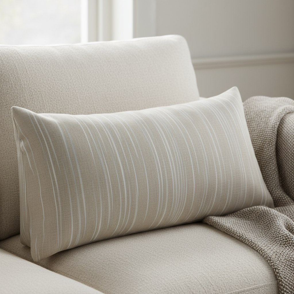 Textiles — Striped Lumbar Pillow
