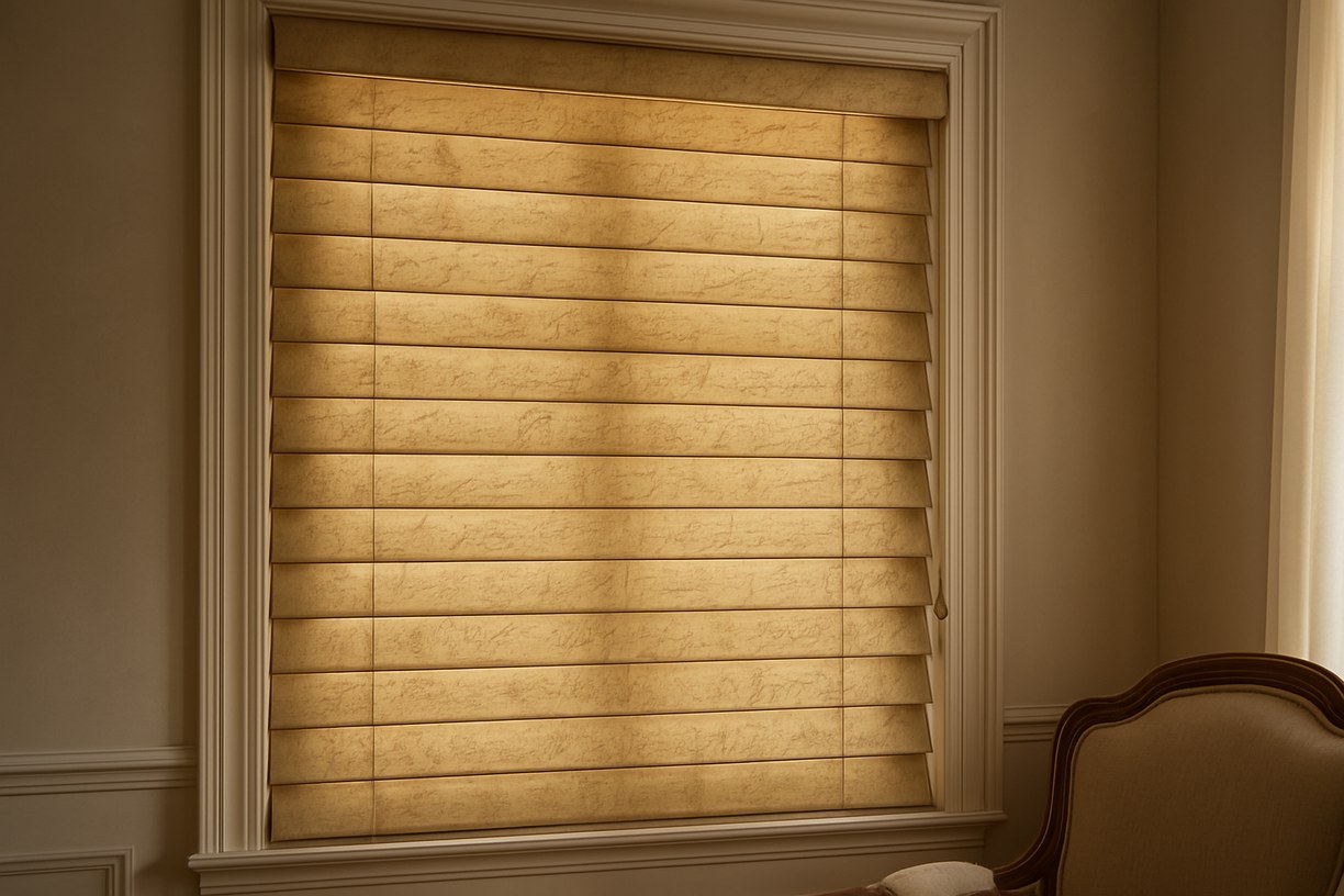 Textiles — Textured Fabric Roman Shade